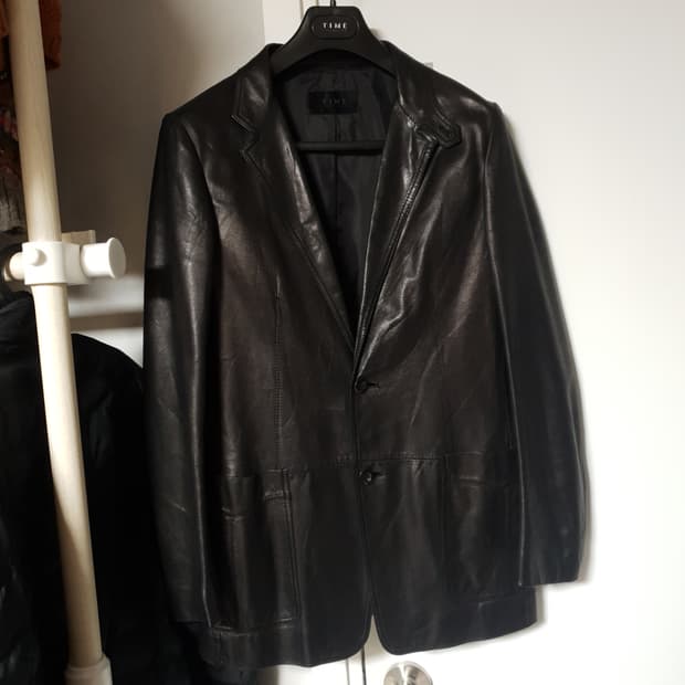 [100] 타임옴므 가죽 블레이저 자켓 (양가죽)
