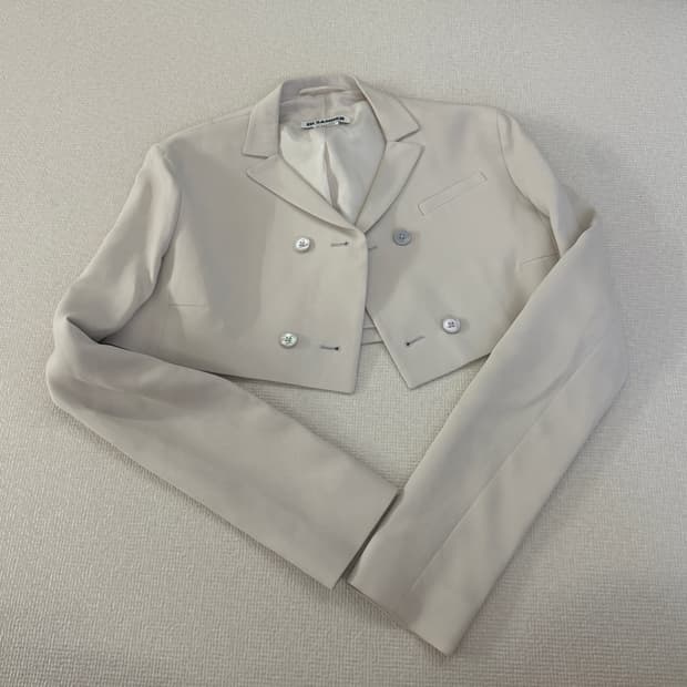 Jil Sander 질 샌더 여성 크롭 자켓 크림컬러