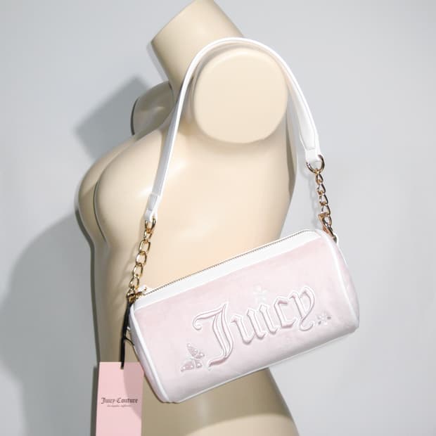 쥬시 꾸뛰르 라이트핑크 배럴백