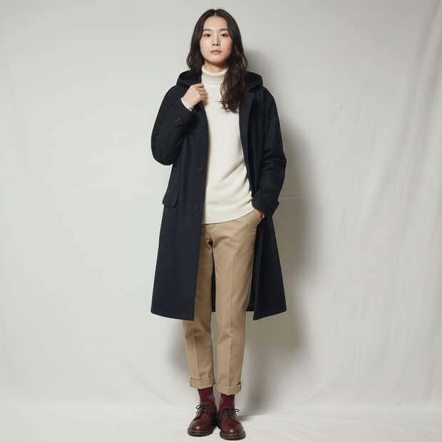 이브생로랑(YSL) 빈티지 오버핏 나일론 후드 코트 (일본판)