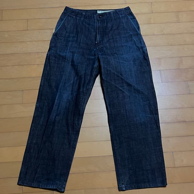 포터리 non washed wide denim