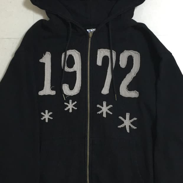 TCM 1972 hooded zip-up(black)  L