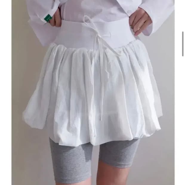 노컨텐츠 벌룬 레깅스 스커트