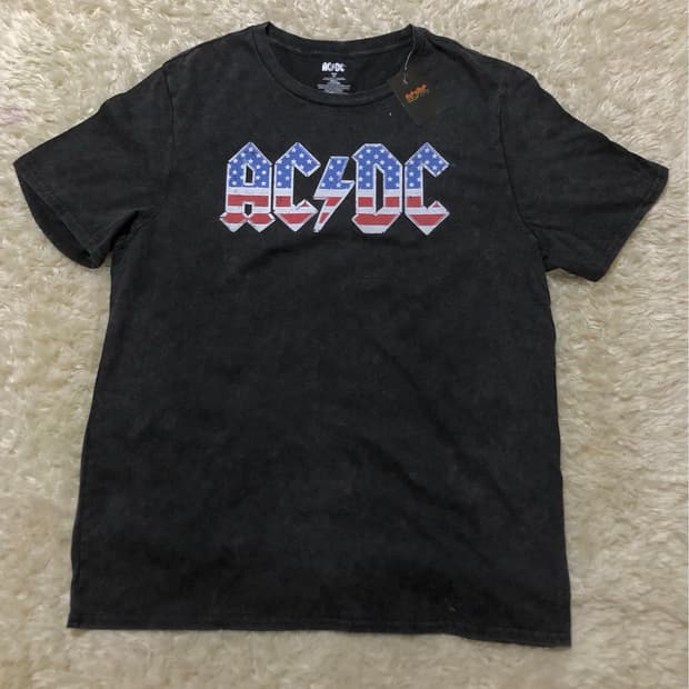 AC/DC 반팔 티셔츠 새상품 하드락 acdc 피그먼트