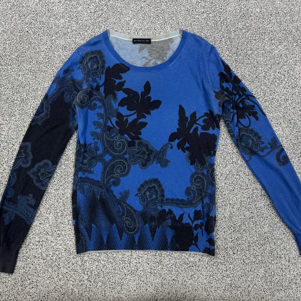 에트로 페이즐리 실크 케시미어혼방 니트