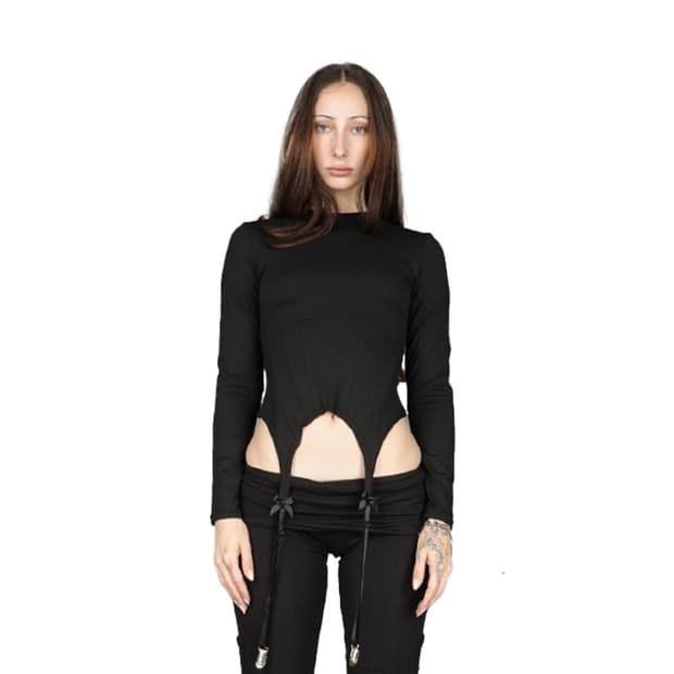 나밀리아 가터벨트 코르셋 탑 S