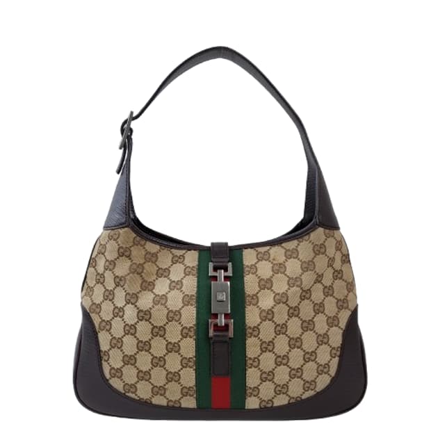 정품 구찌 빈티지 삼선 재키 숄더백