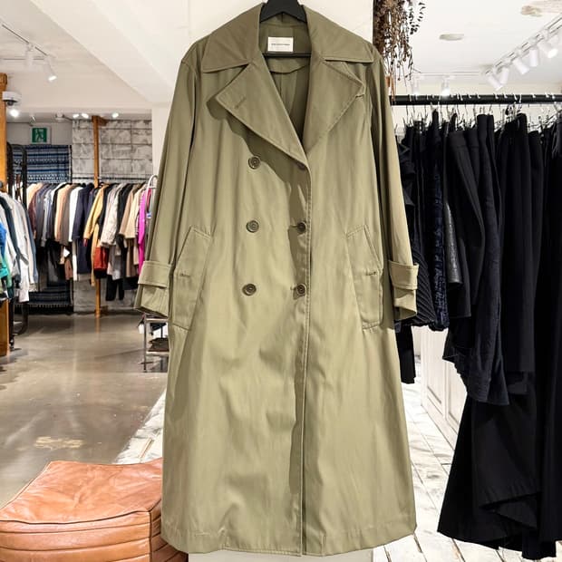 이자벨마랑 에뚜왈 카키 더블 브레스트 트렌치 코트