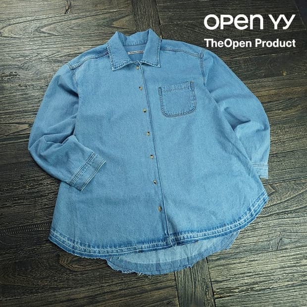 [더오픈프로덕트 오픈YY] 오버사이즈 데님 셔츠 M20604
