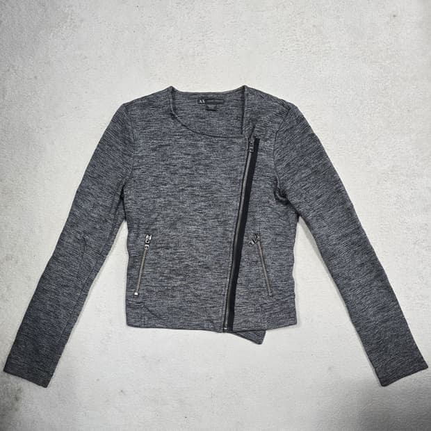 아르마니 익스체인지 사선 집업 자켓 XXS