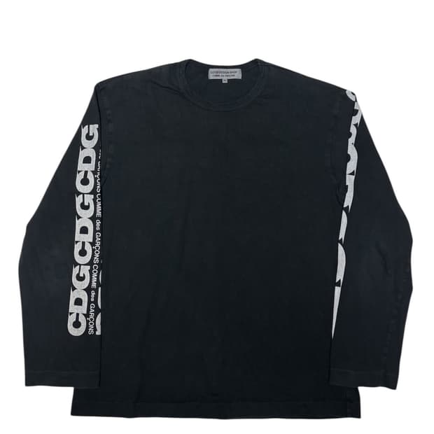 꼼데가르송 x 굿디자인샵 스펠아웃 긴팔 슬리브 티셔츠 XL