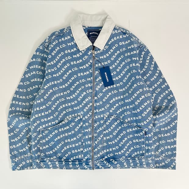 새상품)위켄더스 웨이브 데님 자켓 