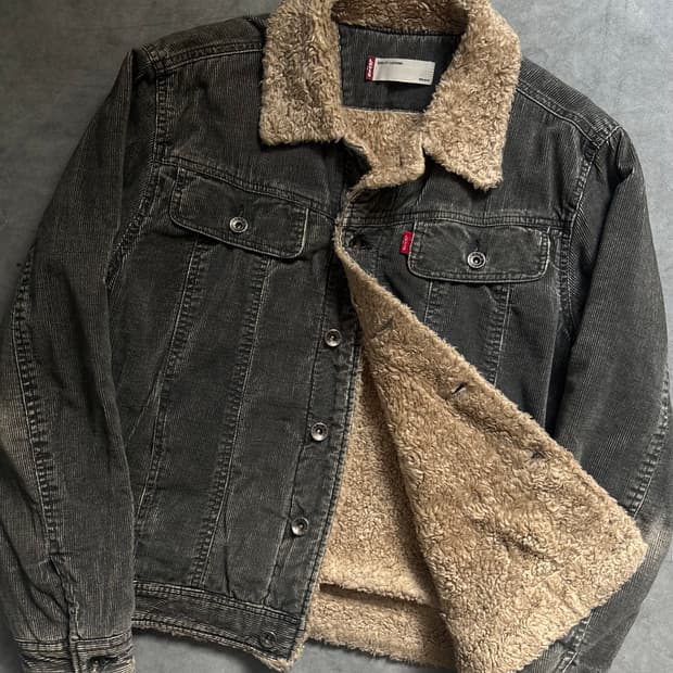 Levis 리바이스 흑청 코듀로이 데님 자켓