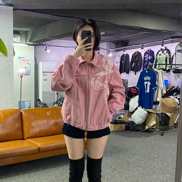 에이카 빅로고 캔버스 코튼 자켓 B2947
