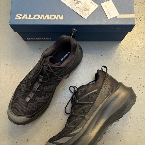 살로몬 x 꼼데 가르송 XT-6 익스팬스 플랫폼 블랙  SALOMON x