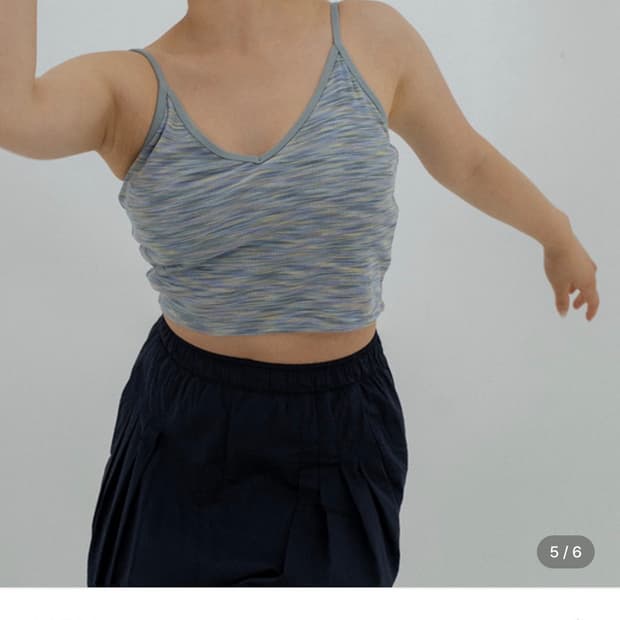 무브웜 텍스쳐 탑 - 블루 s 사이즈