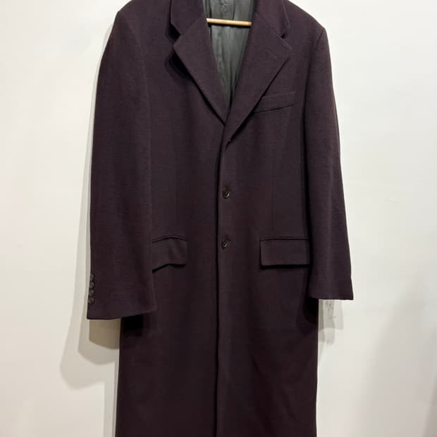 입생로랑 울 앙고라 롱 코트