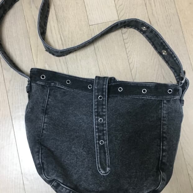 워싱 데님 숄더백 가방