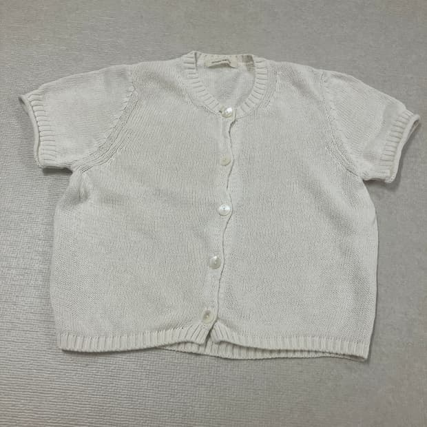 낫띵리튼 ivy cotton cardigan 하프 니트 가디건