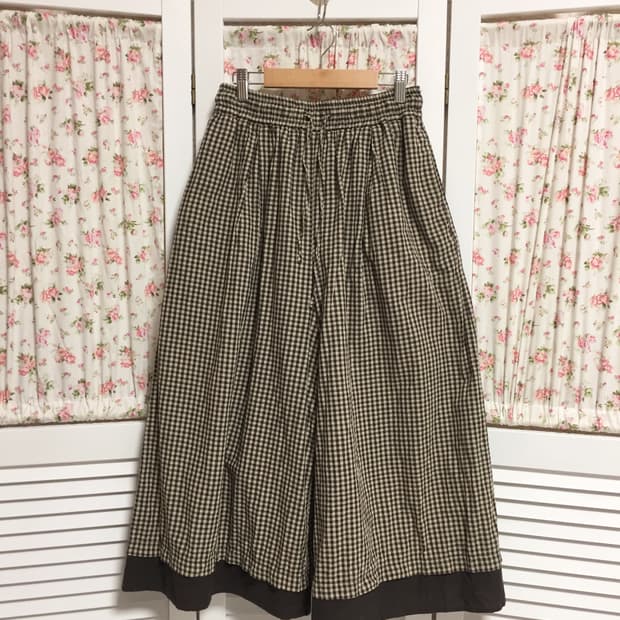 빈티지 블랙베이지 스커트팬츠