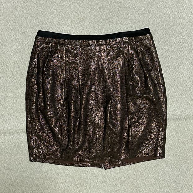 오브제 강진영 글리터 미니 스커트