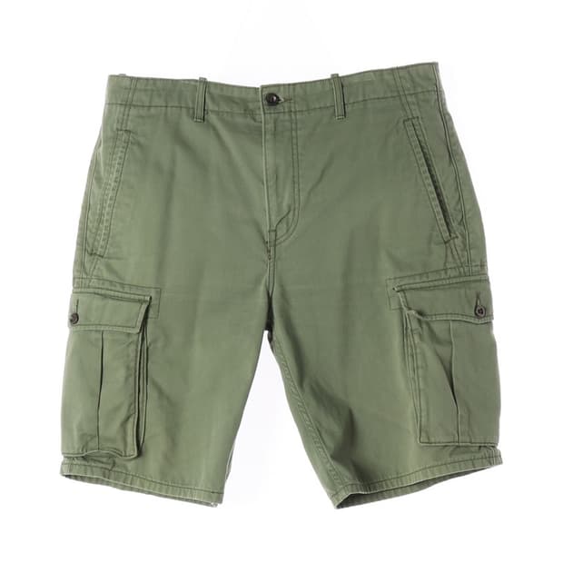 리바이스 올리브 코튼 카고 하프팬츠