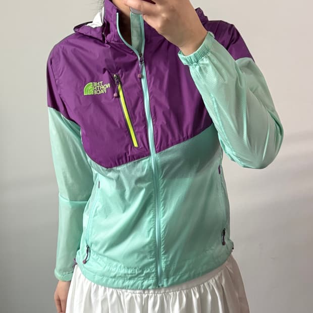 [L] 노스페이스 우먼 배색 바람막이