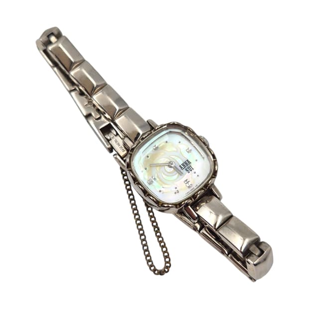 안나수이 장미 자개 크리스탈 손목 시계