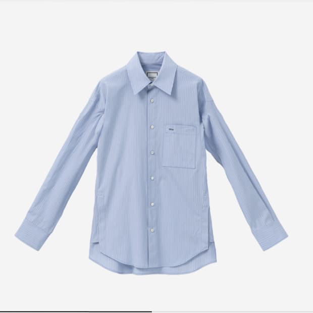  (새상품)wooyoungmi 우영미 스트라이프 블루 코튼 셔츠
