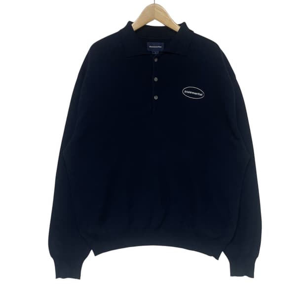 디스이즈네버댓 로고 카라 니트