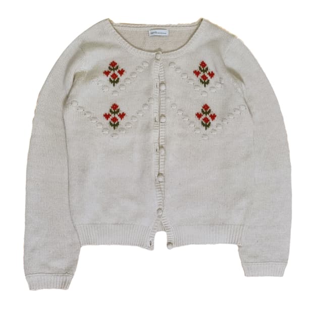 빈티지 어스뮤직 폼폼 꽃자수 가디건 모리걸하구미히피니혼진오리엔탈페어리모리