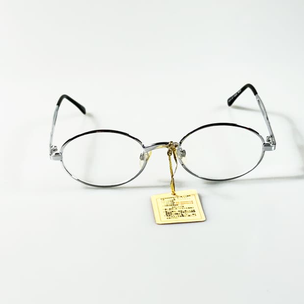 90s 일본제 STATE 실버크롬 오벌 메탈 빈티지  안경