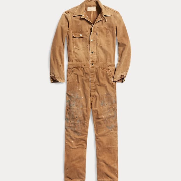RRL 더블알엘 덕캔버스 더블니 커버올 점프슈트