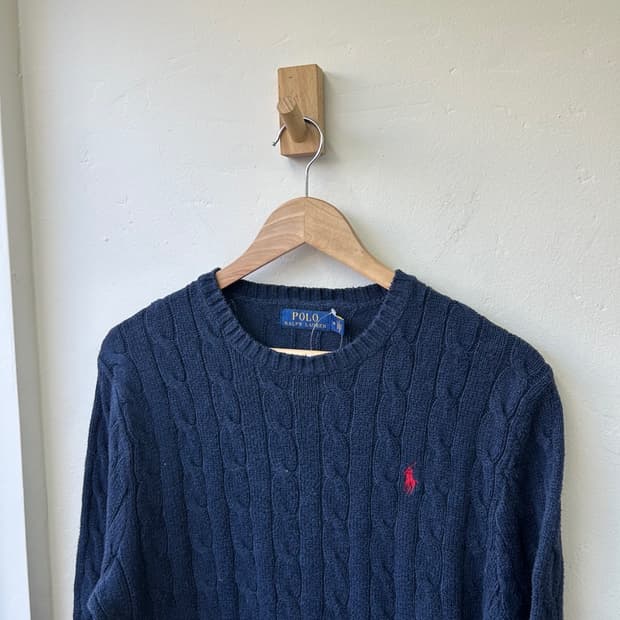 16079 - 폴로 랄프로렌 네이비 케이블 니트