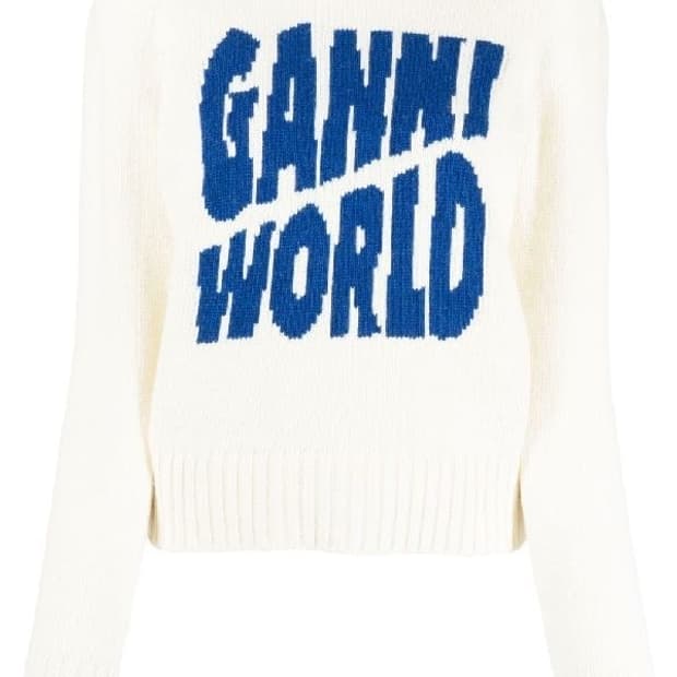 Ganni 가니 월드로그 퍼프니트