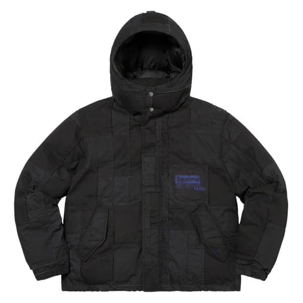 슈프림 준야와타나베 패치워크 푸퍼 패딩 블랙
