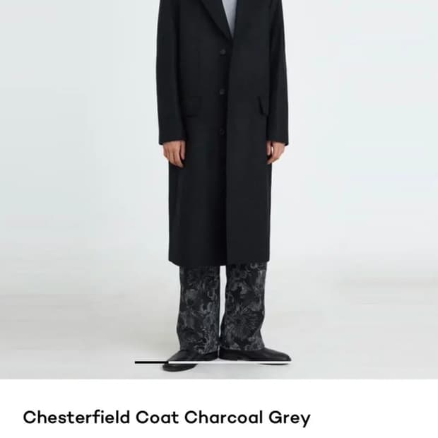 유스 체스터필드 코트 차콜그레이 moon(M) 사이즈