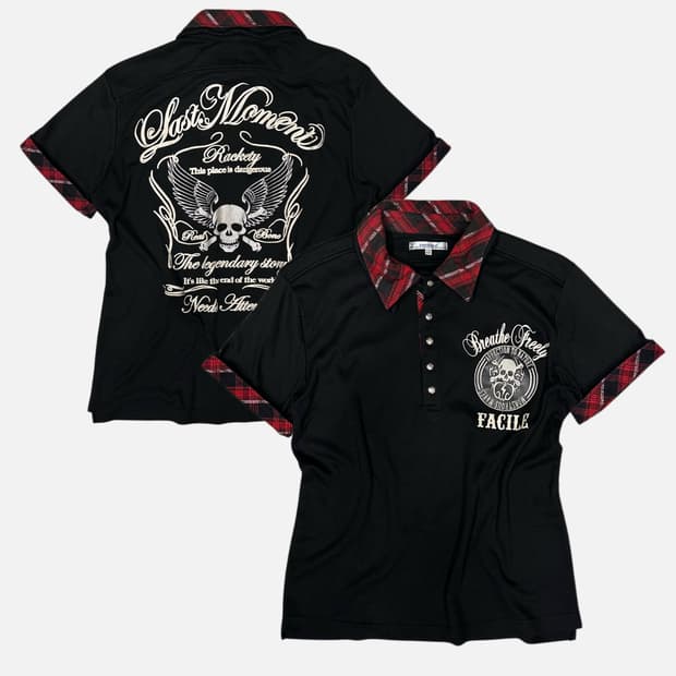 RODDOLE punk skull layered pk t