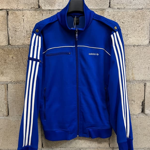 아디다스 블루 모토 트랙 탑 져지