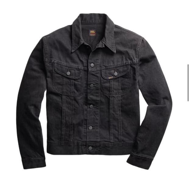 (L) 더블알엘 LOT 271 데님 트러커 자켓 블랙