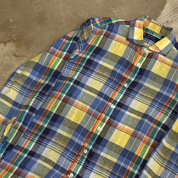 M 폴로랄프로렌 린넨 체크 셔츠 0331 