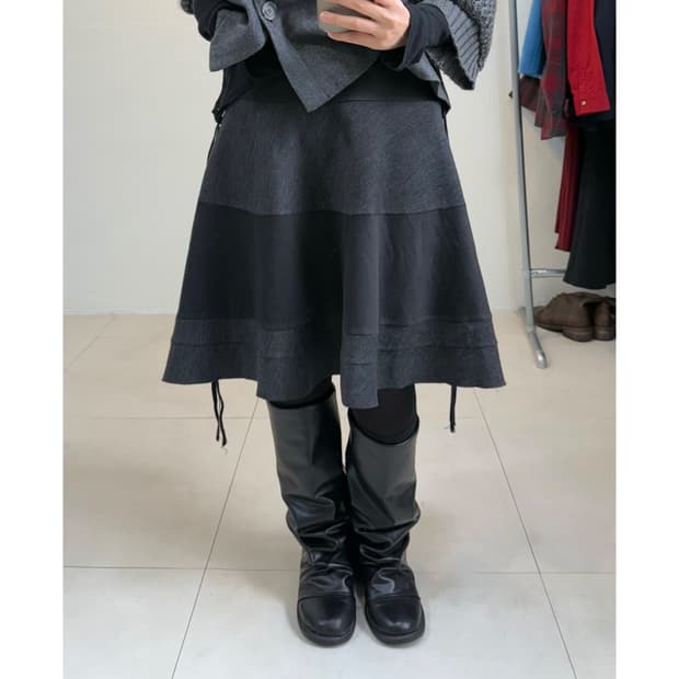 빈티지 미디 스커트