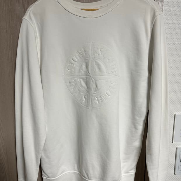 스톤아일랜드 화이트 맨투맨 L 새상품급