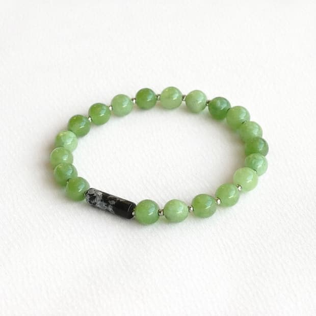 (핸드메이드) 봄이오나 페리도트 천연석 스톤 포인트 원석팔찌