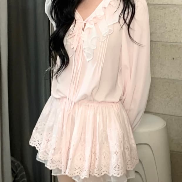 더티스 페탈 블룸 원피스 라이트핑크 핑크 드레스