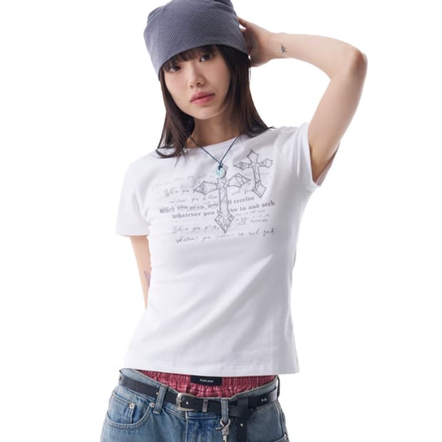 아캄 Laced CROS2 Patch Half Top 반팔티셔츠