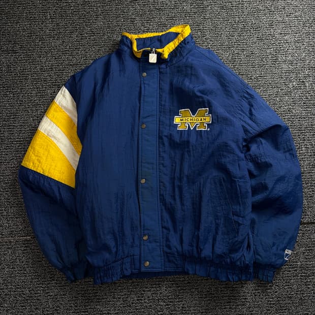 LOGO SEVEN USA 오리지날 미시건 컬리지 바시티 점퍼 1617