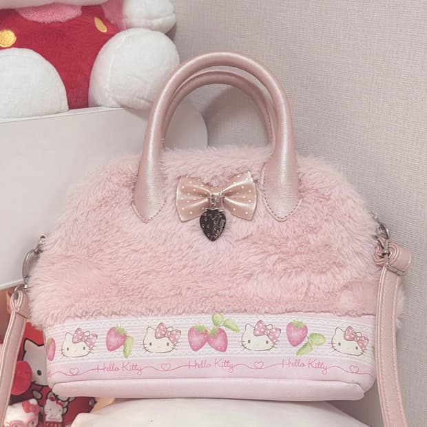 키티 헬로키티 산리오 딸기 이치고 퍼 가방 백 숄더백 