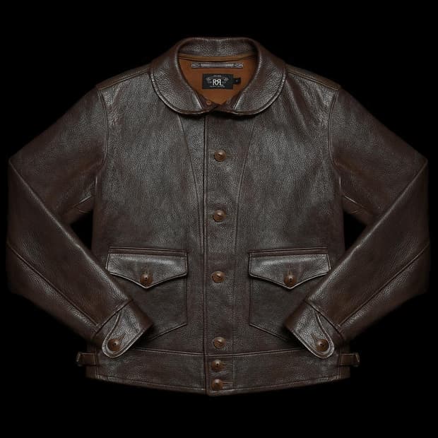 RRL 코삭 먼로 가죽 자켓 L