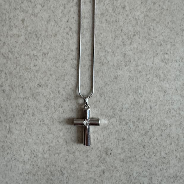빈티지 십자가 팬던트 목걸이